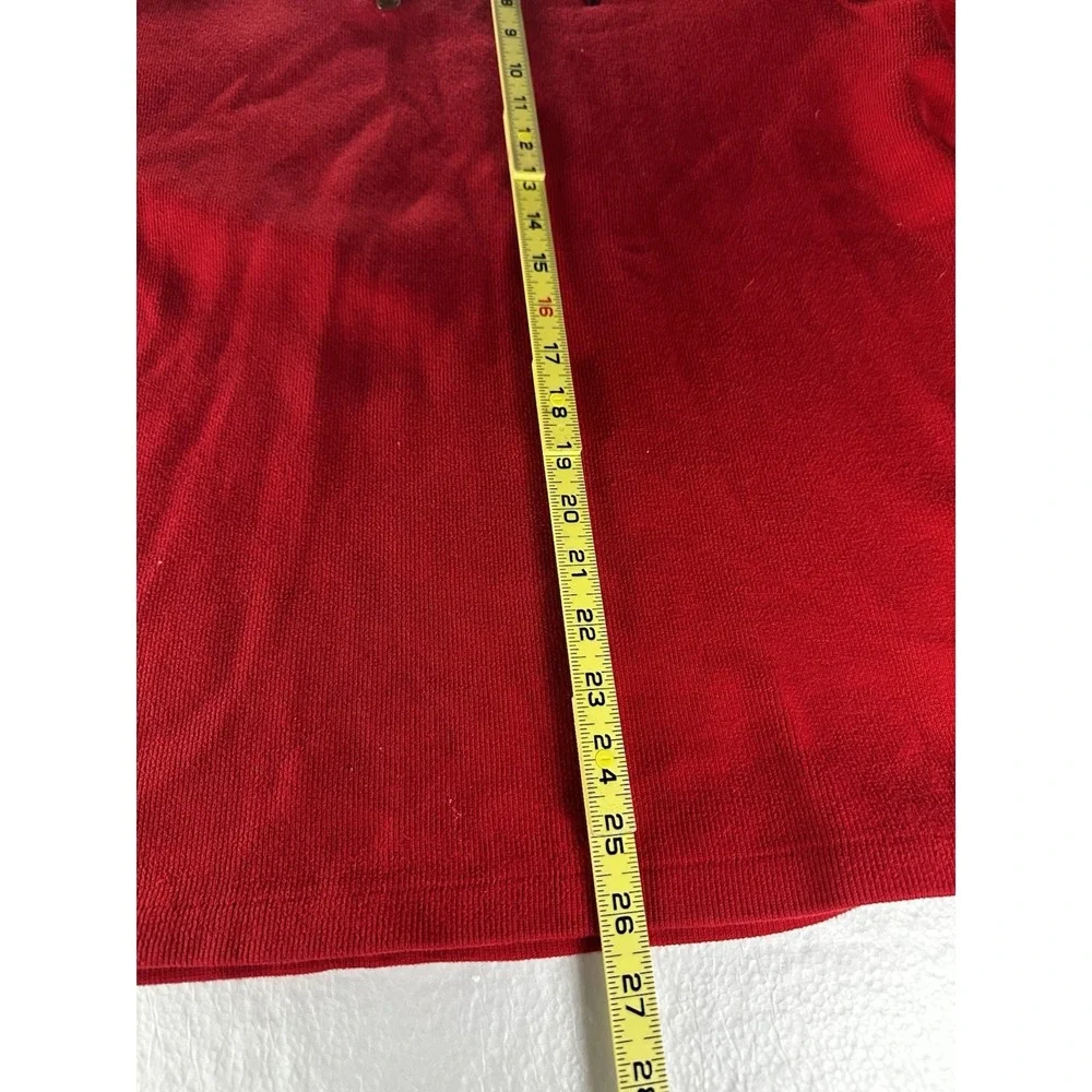 VTG 90s‎ Polo Ralph Lauren Sweater Mens Large Red Quarter Zip Cotton Pullover